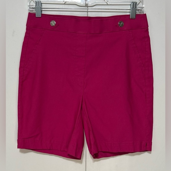 Rafaella Women size 6 Bright Pink Fuscia Slightly Stretchy No Pockets Shorts - Picture 1 of 10